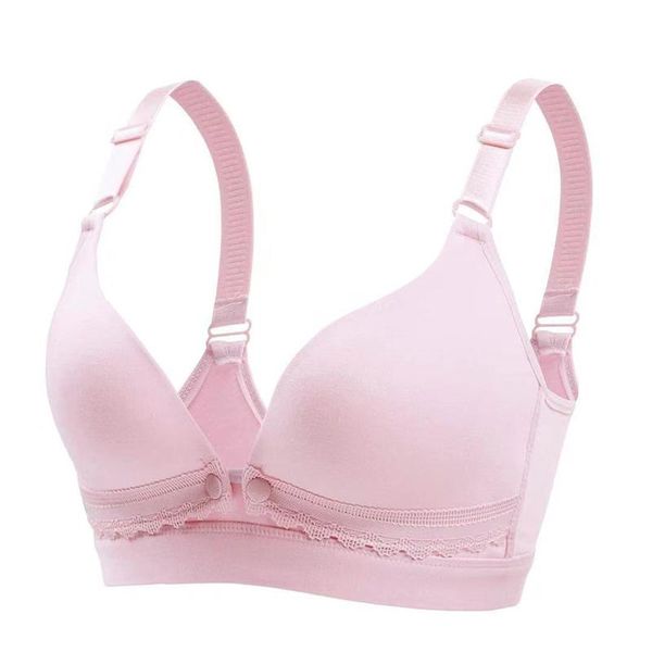 

maternity intimates mother feeding bra plus size front closure cotton nursing d xxl for pregnant women lactate lactation wire free, White