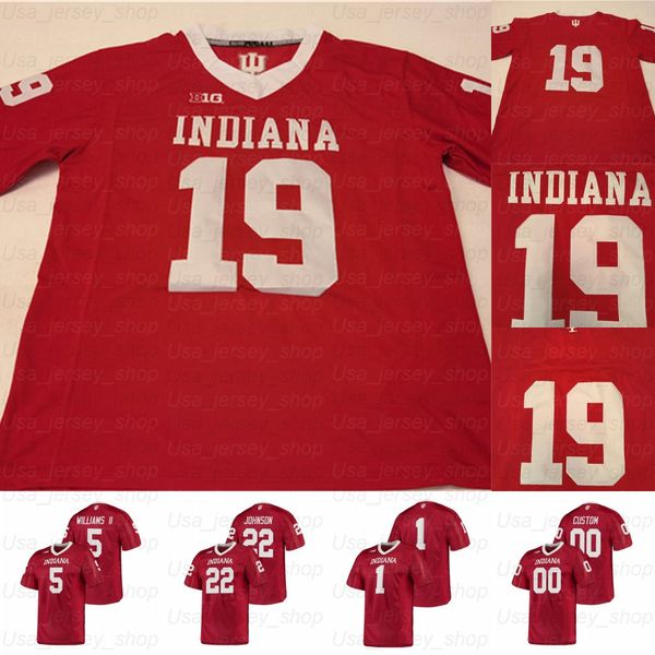 

custom indiana hoosiers college football #8 stevie scott iii #5 dexter williams ii jersey red, Black