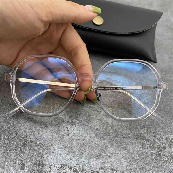 

80% off store online german horse guitar glasses frame no screw ultra light plate fashion polygon transparent flat lens, White;black