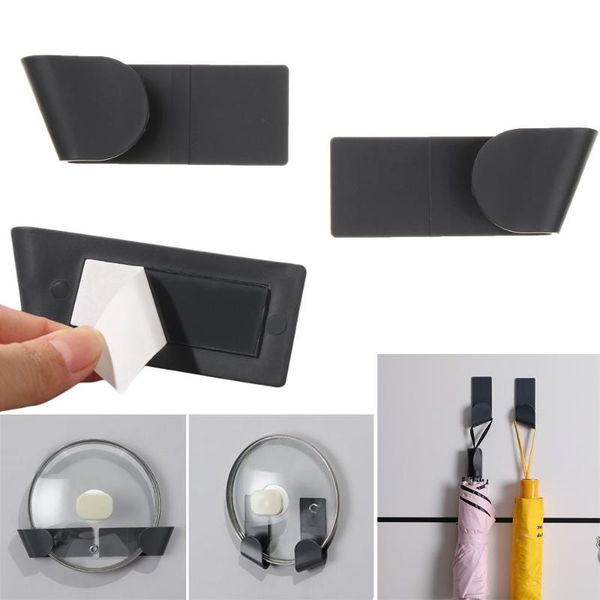 

hooks & rails 1/2/3 pairs pot pan lid rack clip wall mounted kitchen cooker cover frame stand home storage organizer
