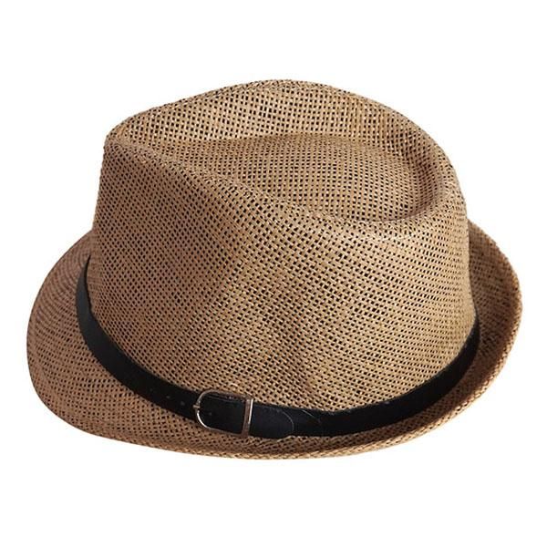 

outdoor hats men women fedora hat straw jazz sunhat sun bonnet summer beach panama cap hv99, Black;white