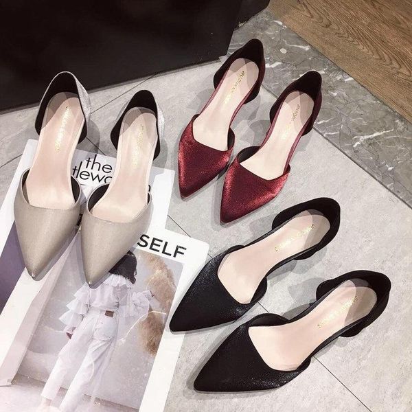 

sandals comfort shoes for women high heel suit female beige med all-match bling wedding high-heeled fashion spring black m
