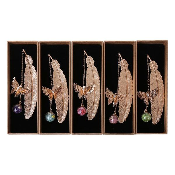

retro vintage feather butterfly metal bookmarks label book mark stationery handmade diy art craft accessories gift n7ma bookmark