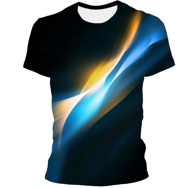 

men's t-shirts short sleeve 3d printing design abstract concept fashion t-shirt round neck shirt large size streetwear, White;black