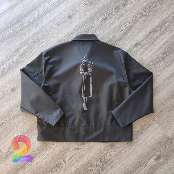 

men's jackets life cavempt c.e short coat men women ink woman pattern back reflective zipper jacket windbreaker, Black;brown