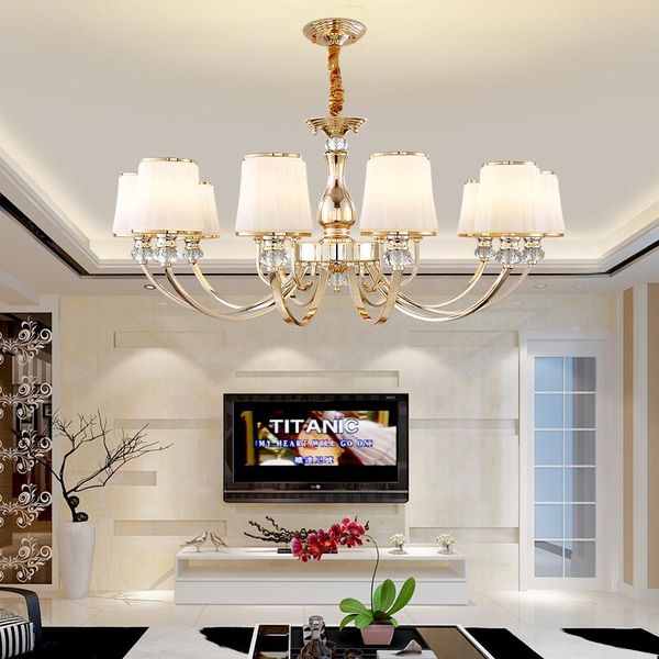 

post-modern gold led chandelier lighting french luxury bedroom living room indoor decoration chandeliers crystal hanging lamps