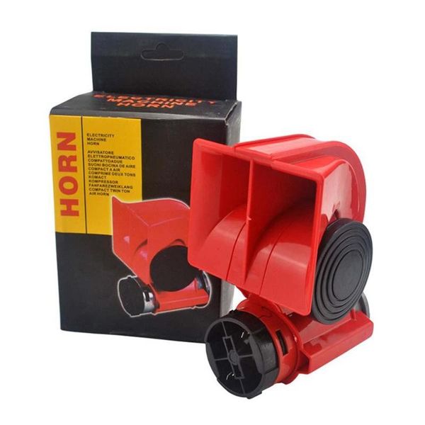 

other auto electronics air pump horn 12v red square mouth snail motorcycle truck modified car whistle with box