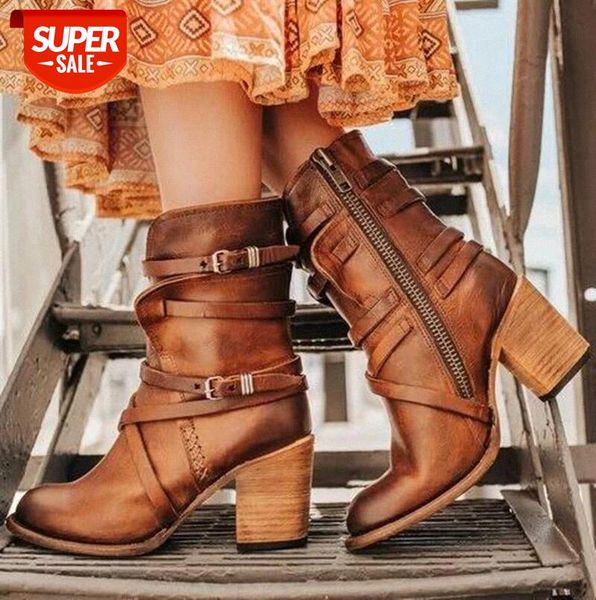 

plus size european and american boots women's leather trend #es5k