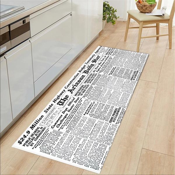 

carpets vintage spaper rugs for kitchen hall hallway not-slip tapis salon entrance floor carpet doormat cotton bed room mat