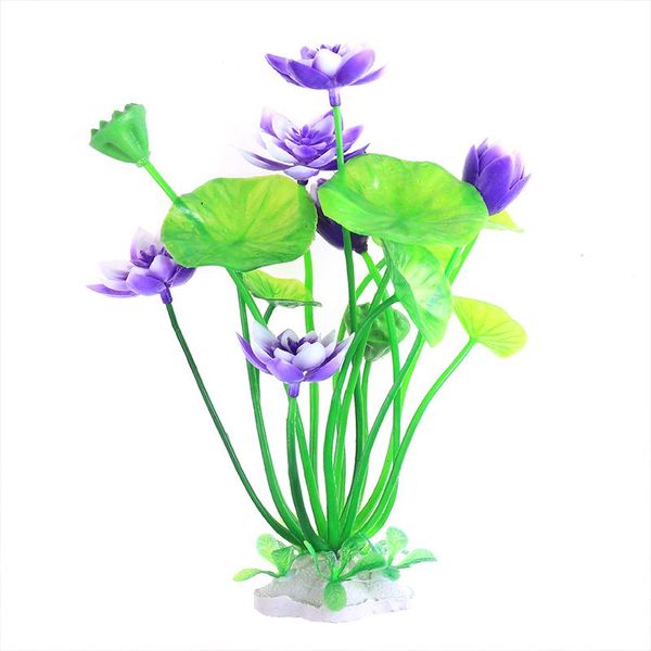 

decorations 1 pcs fish tank landscaping lotus water plants simulation plant landscape ornaments plastic aquarium