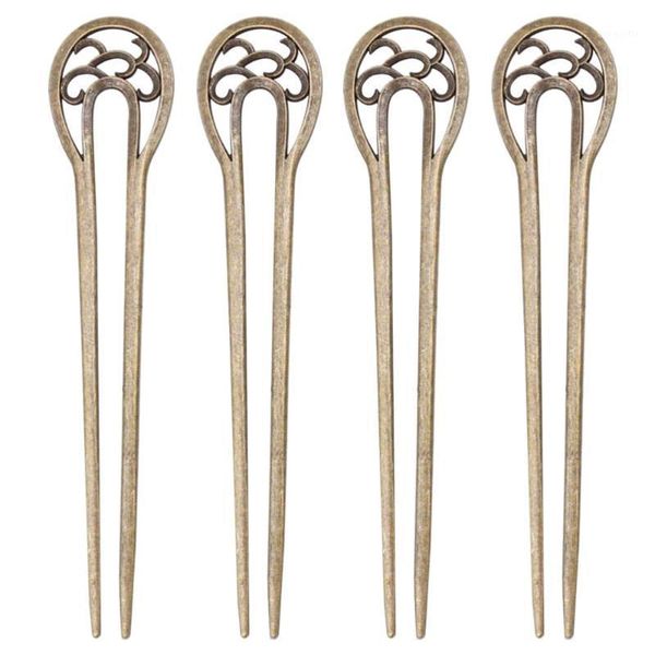 

4pcs alloy hair stick retro headdress fork exquisite accessory clips1