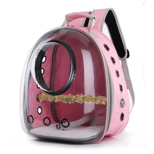 

backpack parrot carrier travel cage birds breathable transparent space y3ne