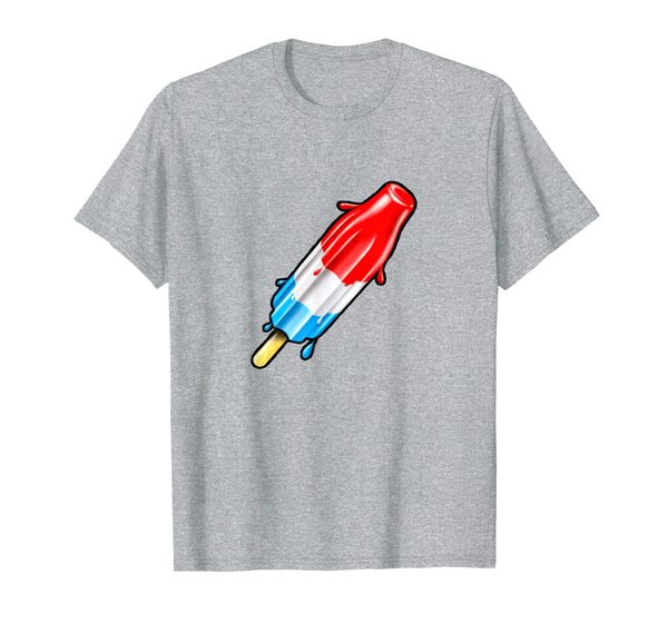 

bomb pop - usa red white and blue popsicle shirt, White;black