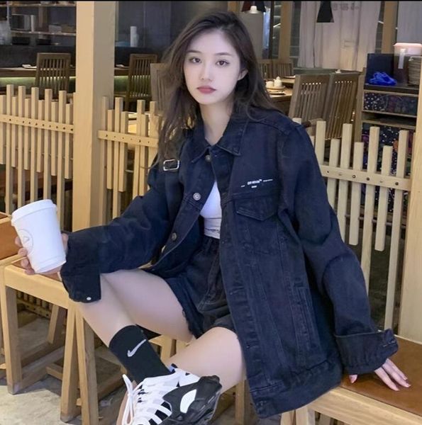 

women's jackets designer 2021 paris fashion winter jacket denim lapel thickened jackets designer high-end of letters embroidered men&#0, Black;brown