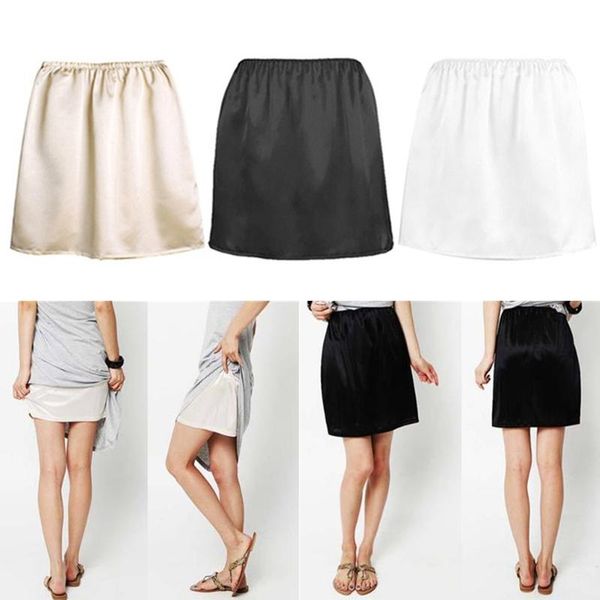 

women's sleepwear women elastic waist half slip petticoat skirts underskirt lady crinoline milk silk white lace commuter office ladies, Black;red