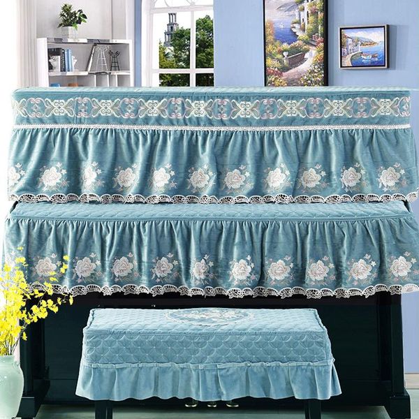 

other household sundries half and full piano cover with stool style contains romantic ballet pink classical european lace dust-proof covers