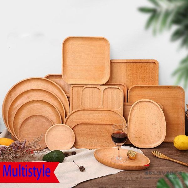 

kitchen storage & organization japanese wooden bamboo serving tray tea cup saucer fruit holder pallet plate rectangular decoration