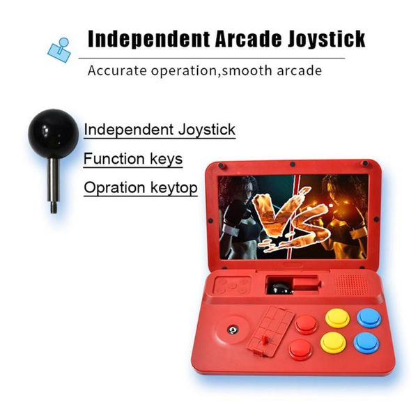 

portable game players 10 inch joystick arcade video console hd mini retro for 2 person