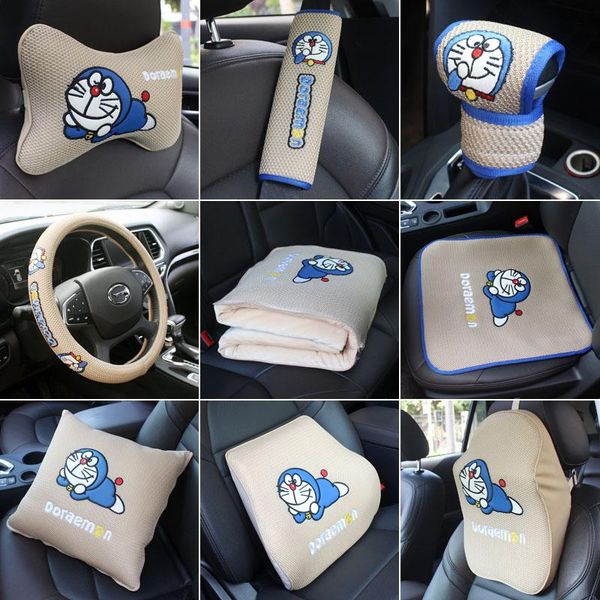 

steering wheel covers car pillow cushion neck waist back armrest box cover gear seat belt interior accessori