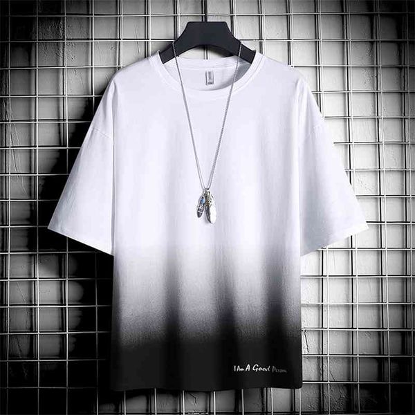 

the new summer men's sport t-shirts are gradually changing colour in favour of casual, round collars and fashionable short-sleev 210324, White;black