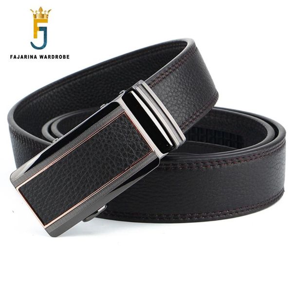 

arrival 35mm width mens fashion style unique buckle metal genuine leather automatic belts for men 2021 n17fj727, Black;brown