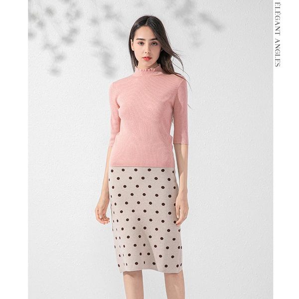 

women's sweaters half-collar slim half-sleeve shirt 2021 style for autumn and winter sweater female close-fitted comfortable women, White;black