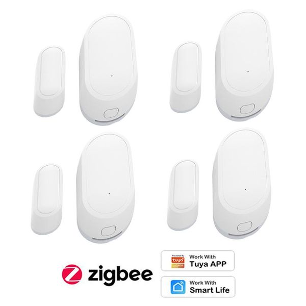 

smart home control 1/2/5pcs zigbee 3.0 door sensor window tuya smartlife app alarm push automation security protection anti-theft