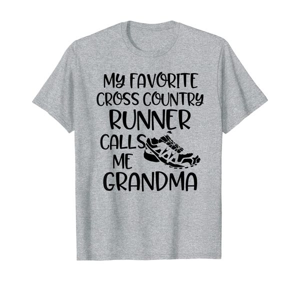 

cc my favorite cross country runner shoe calls me grandma t-shirt, White;black