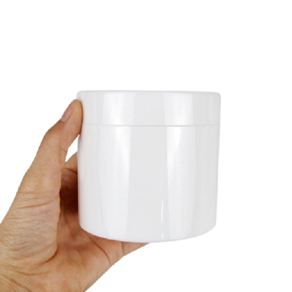 

50g 100g 200g 300g 500g ps plastic white bottle double wall box cosmetic cream hair wax empty packaging container jar 10pcs/lot storage bott