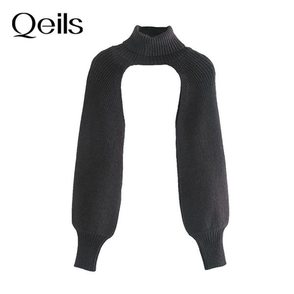 

qeils new women turtleneck collar long sleeve knitting sweater femme chic design casual pullovers high street ladies s434, White;black