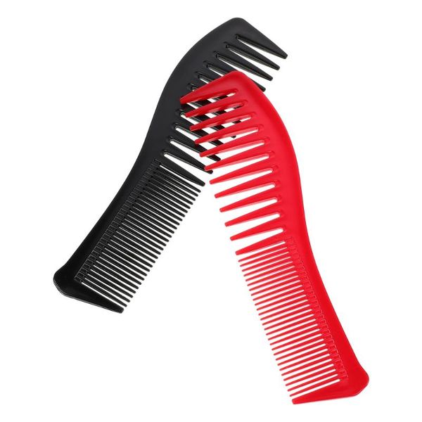 

hair brushes 2pcs wide tooth combs hairdressing comb curly hairbrush, Silver