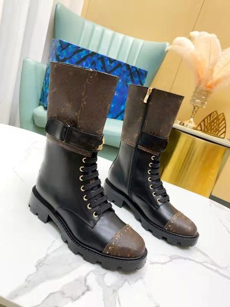 

woman metropolis ranger boots thigh high combat boot martin ankle bootss calfskin leather and canvas flat shoes big eur 35-41, Black