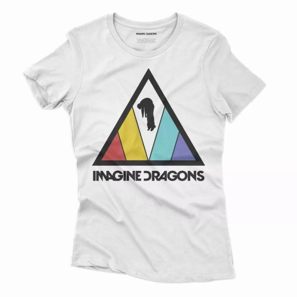

imagine dragons-t shirt woman official licensed, White;black
