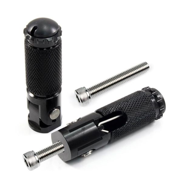 

2pcs black sliver cnc aluminum universal motorcycle motor bike folding footrests footpegs foot rests pegs rear pedals set parts