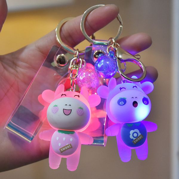 

acrylic cartoon fruit ox key chain in 2021 a1, Silver