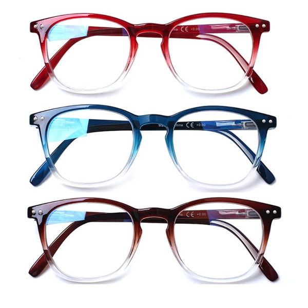 

sunglasses women reading glasses 3 pack men round frame readers spring hinges, White;black