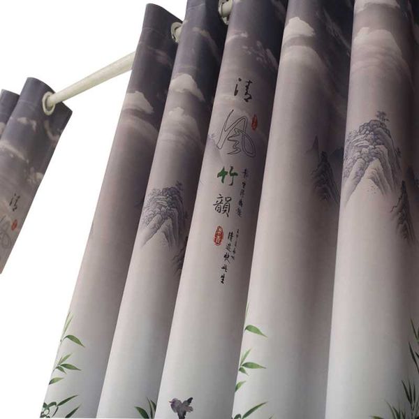 

curtain & drapes bamboo and tree printing latest designs