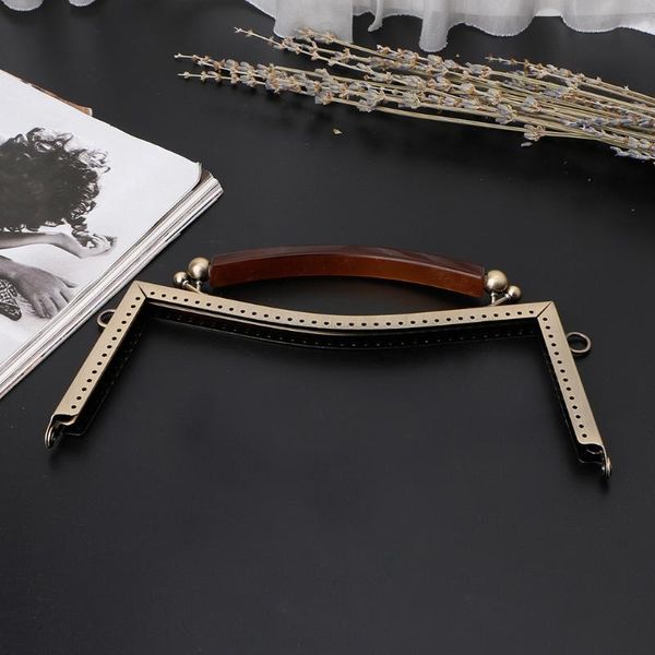 

bag parts & accessories 1pc metal frame clasp lock for sewing coin purse diy 20.5cm a69f, Black
