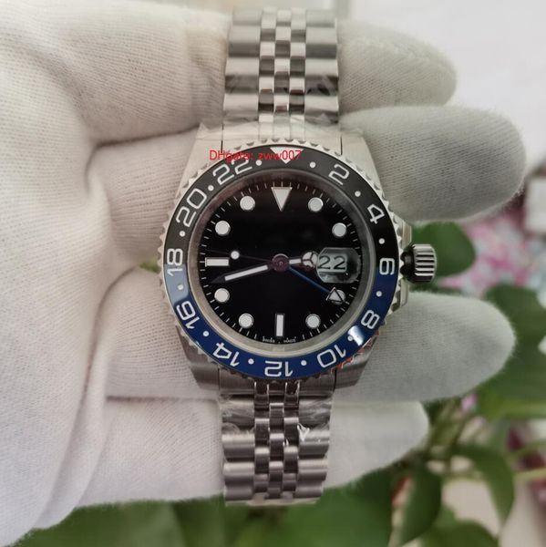 

factory supplier elling sapphire wristwatches 40mm gmt ii 116710 ceramic bezel asia 2813 mechanical automatic mens watch watches, Slivery;brown