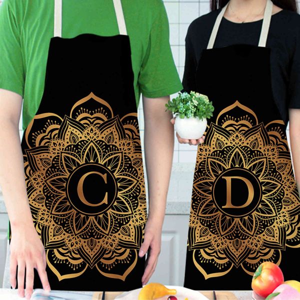 

apron datura letter series multifunctional kitchen cotton linen 12