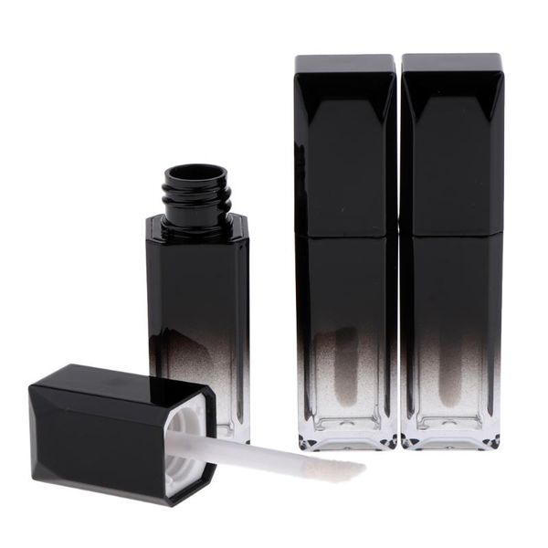 

lot 3pcs lip gloss uv bottle cosmetic jar empty tube small containers with application wands storage bottles & jars