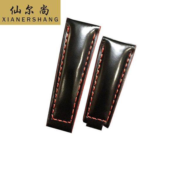 

watch bands luxury cordovan band genuine leather belt 20mm custom strap alligator watchbands horse skin crocodile straps, Black;brown