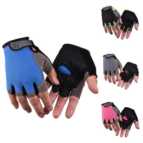 

pair cycling gloves breathable bicycle half finger mtb mountain bike riding outdoor equipment, Black