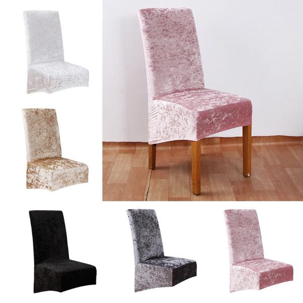 

chair covers dining wedding banquet stretch velvet spandex slip seat