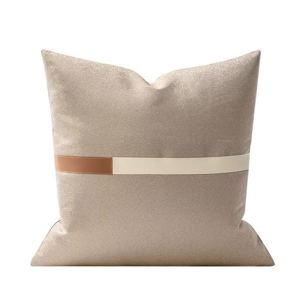 

cushion/decorative pillow modern beige patchwork cushion cover set decorative square throw case for living room chair home decor 45x45cm