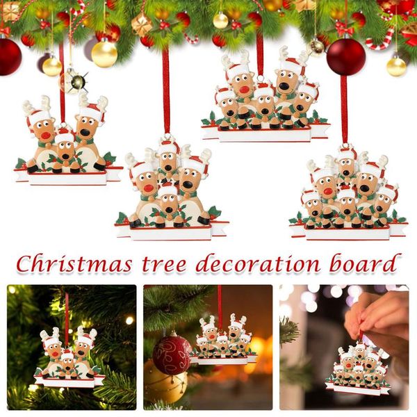 

christmas decorations tree hanging ornament elk deer family pendants diy resin pendant xmas decorating set creative gift