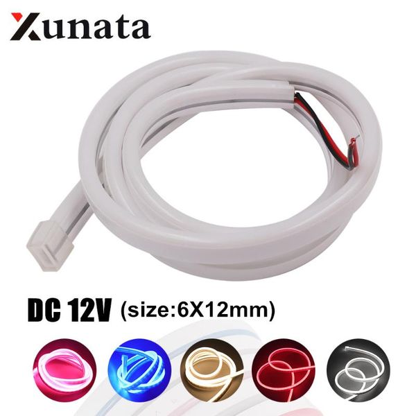 

strips dc 12v neon strip led light waterproof 6 x 12 mm smd 2835 120leds/m dimmer flexible lights for home decor