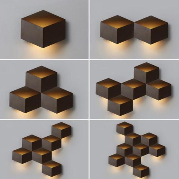 

wall lamps modern led lamp creative geometric light bedroom bedside minimalist background staircase aisle corridor sconce