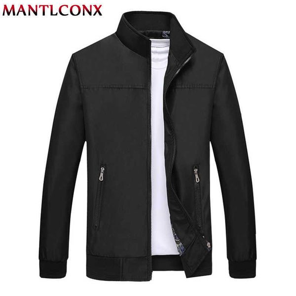 

mantlconx autumn jacket men 2020 spring man jacket coat casual jackets male coat slim stand collar zipper mens outerwear coat x0621, Black;brown