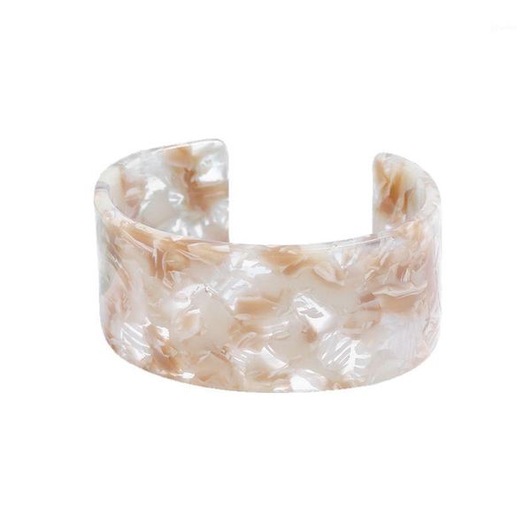 

acrylic tortoise shell resin wide leopard print fashion jewelry bangle1, Black